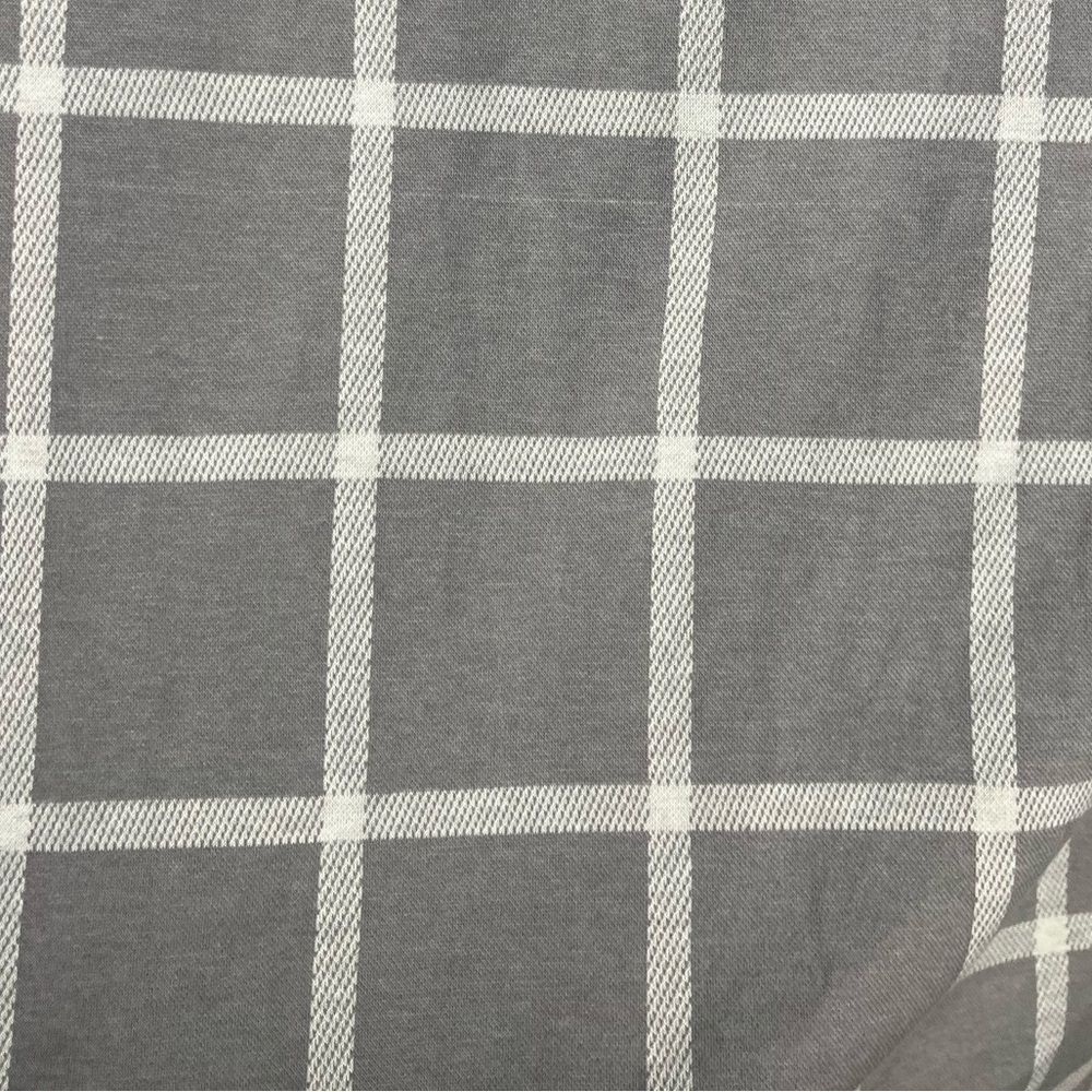 NWT Talbots Women's Gray Grid Check Midi Sheath Dress Bell Sleeves size 10 - Picture 3 of 4